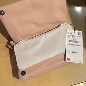 NWT Zara leather crossbody neutral beige bag